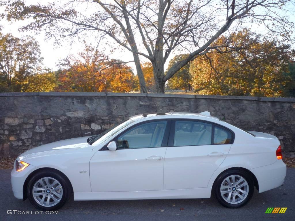 2006 3 Series 325i Sedan - Alpine White / Beige photo #12