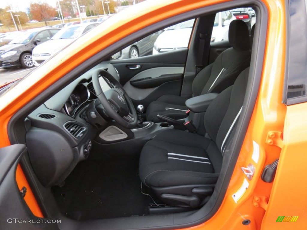 Black/Light Diesel Gray Interior 2013 Dodge Dart Rallye Photo #74182704