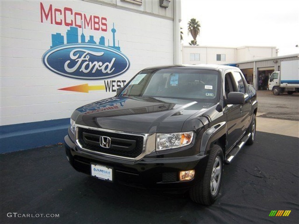 2011 Ridgeline RT - Crystal Black Pearl / Gray photo #1