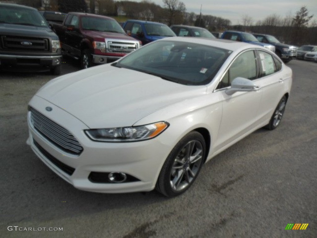 2013 Fusion Titanium AWD - White Platinum Metallic Tri-coat / Charcoal Black photo #4