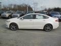 White Platinum Metallic Tri-coat 2013 Ford Fusion Titanium AWD Exterior