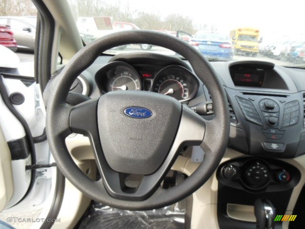 2013 Fiesta S Sedan - Oxford White / Charcoal Black/Light Stone photo #18