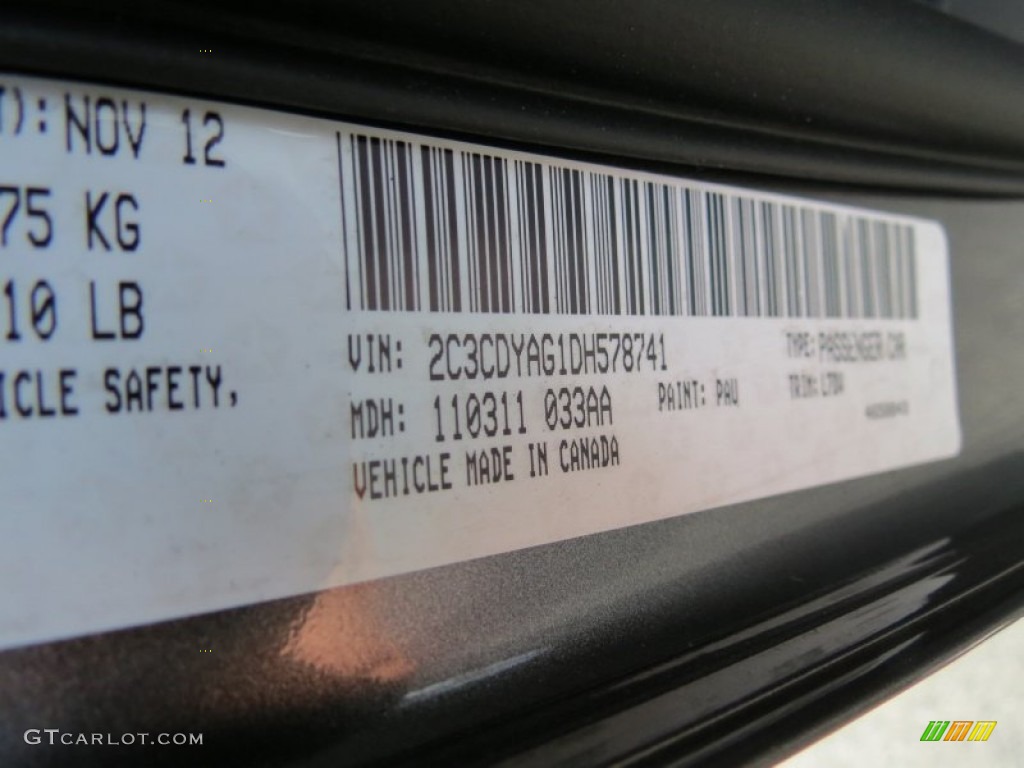 2013 Challenger SXT - Granite Crystal Metallic / Dark Slate Gray photo #10