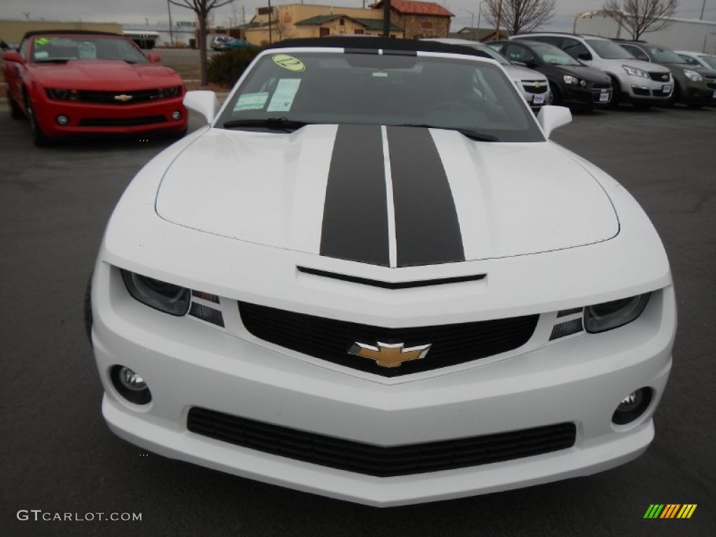2012 Camaro SS/RS Convertible - Summit White / Black photo #2