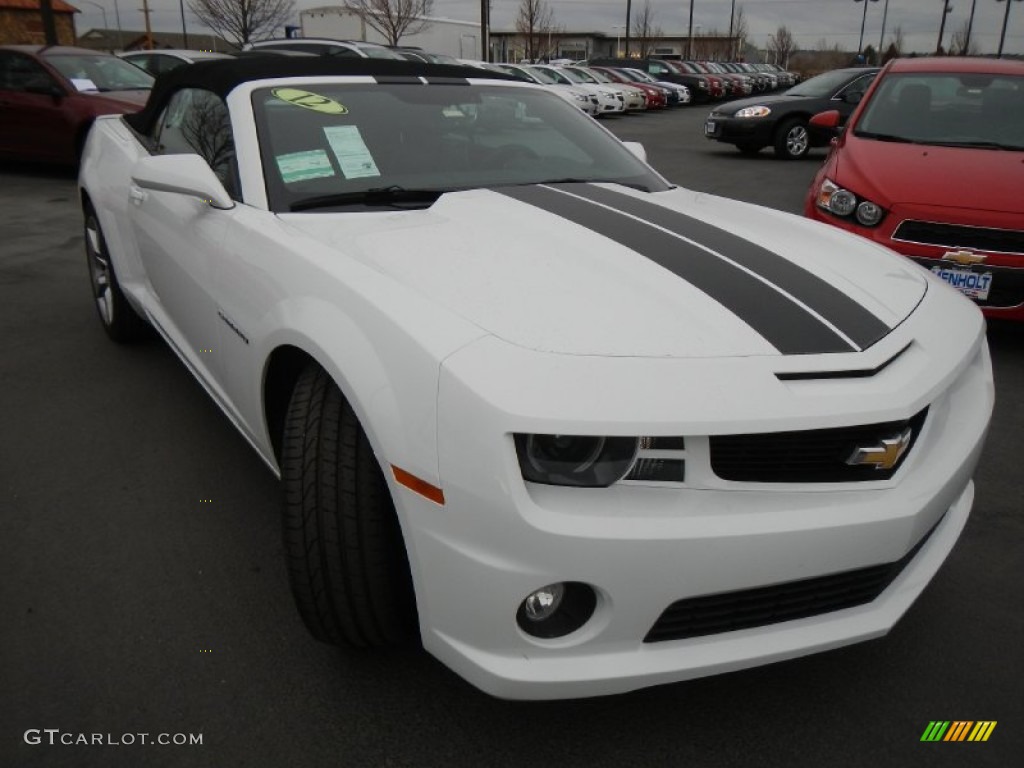 2012 Camaro SS/RS Convertible - Summit White / Black photo #3
