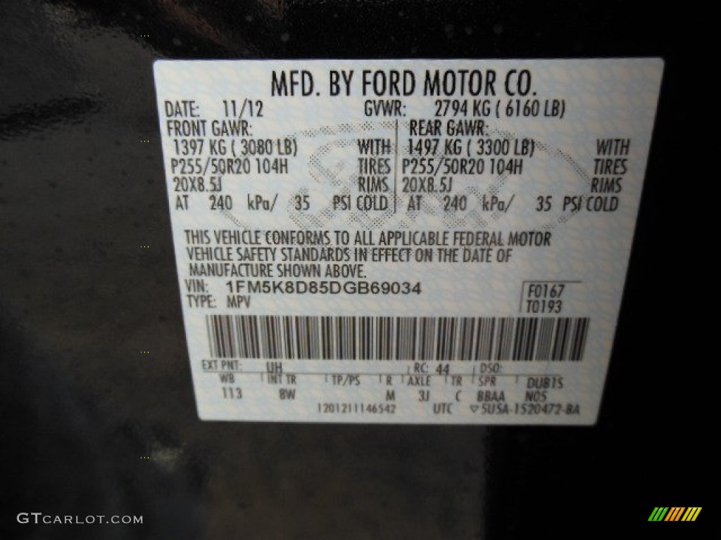 2013 Explorer XLT 4WD - Tuxedo Black Metallic / Charcoal Black photo #20