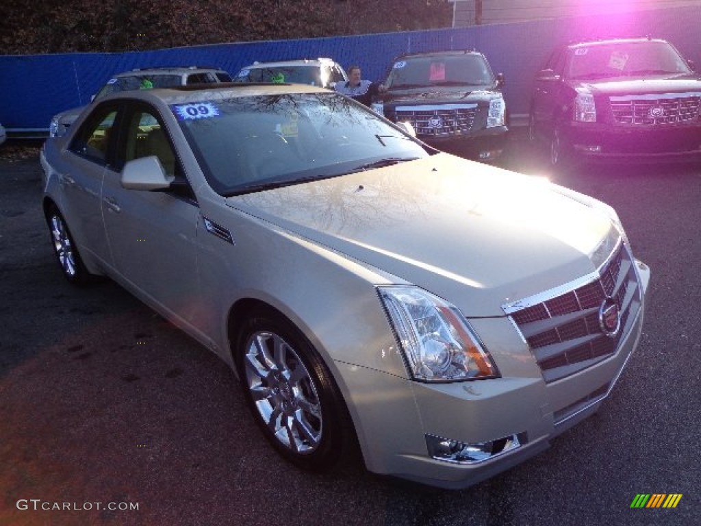 2009 CTS 4 AWD Sedan - Gold Mist / Cashmere/Cocoa photo #7