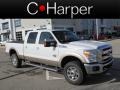 2012 Oxford White Ford F350 Super Duty Lariat Crew Cab 4x4  photo #1