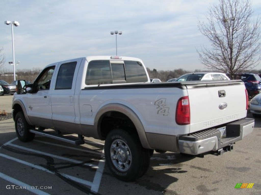 2012 F350 Super Duty Lariat Crew Cab 4x4 - Oxford White / Adobe photo #8