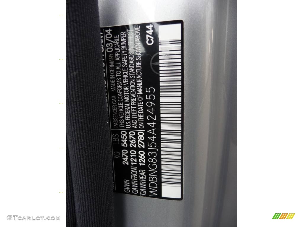 2004 S 430 4Matic Sedan - Brilliant Silver Metallic / Charcoal photo #26