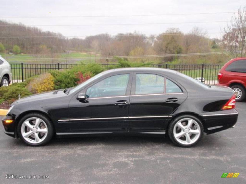 2005 C 230 Kompressor Sedan - Black / Black photo #18