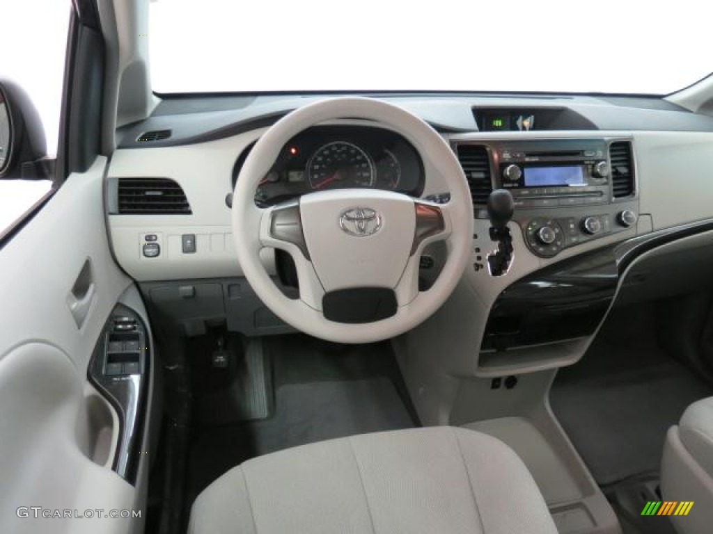 2013 Toyota Sienna V6 Light Gray Dashboard Photo #74192143