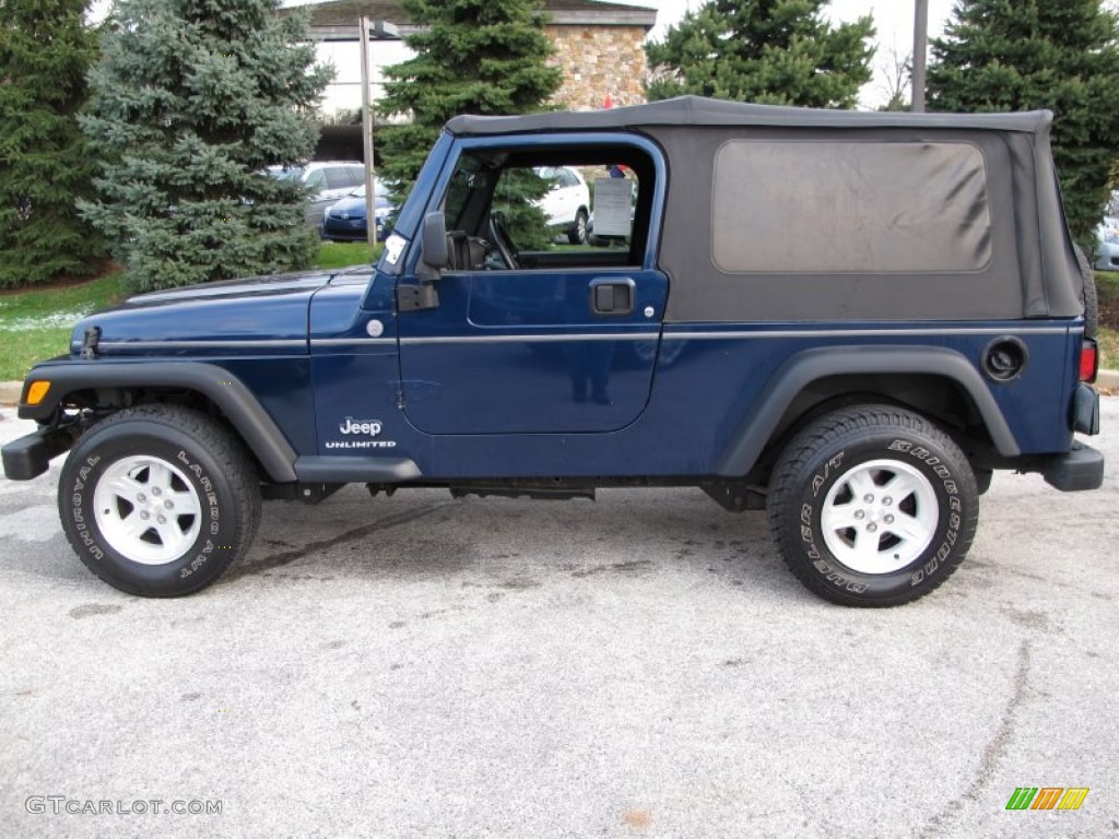 2004 Wrangler Unlimited 4x4 - Patriot Blue Pearl / Dark Slate Gray photo #9