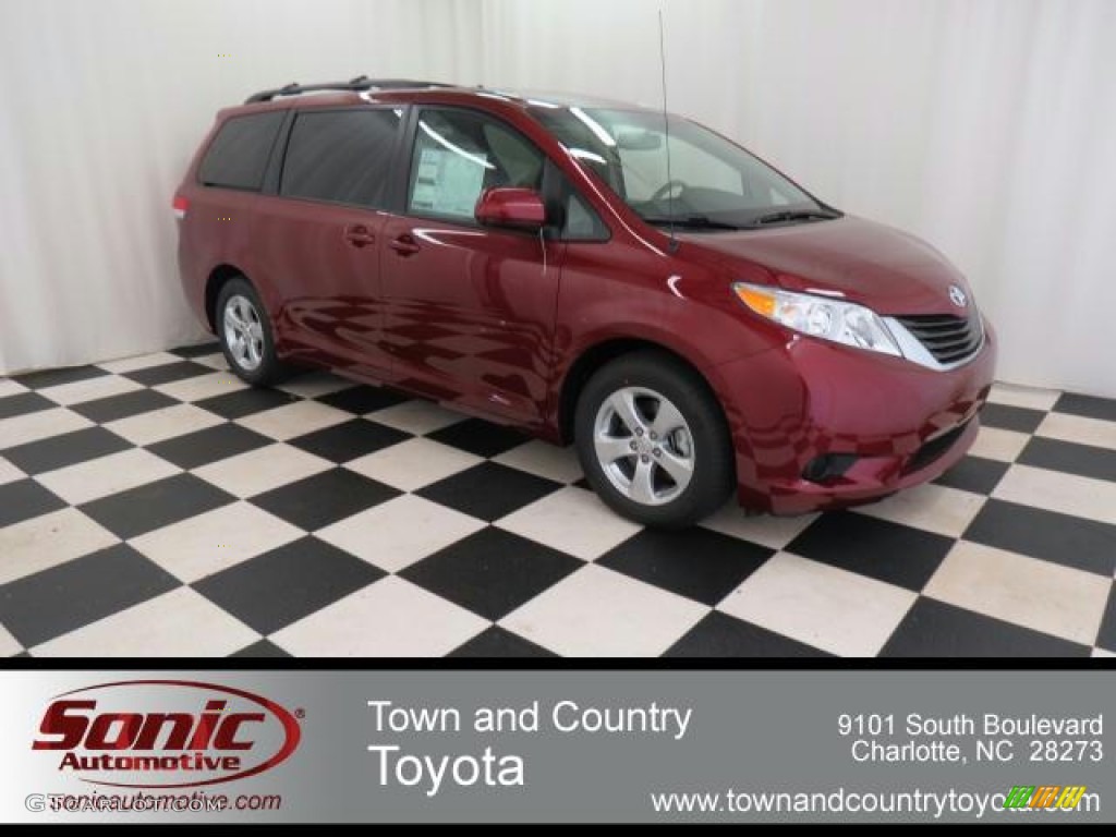 2013 Sienna LE - Salsa Red Pearl / Bisque photo #1