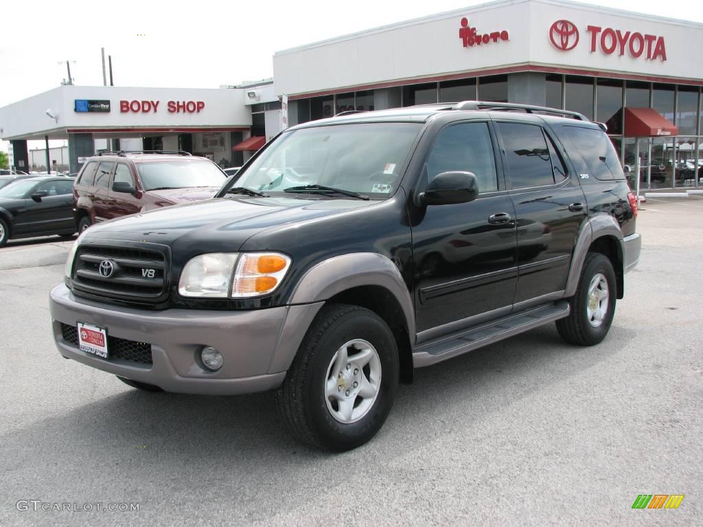 2002 Sequoia SR5 - Black / Charcoal photo #2