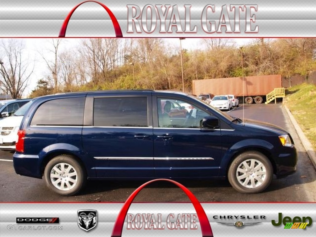 2013 Town & Country Touring - True Blue Pearl / Dark Frost Beige/Medium Frost Beige photo #1