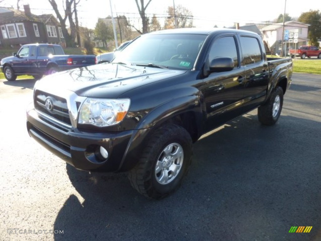 2007 Tacoma V6 SR5 Double Cab 4x4 - Black Sand Pearl / Graphite Gray photo #3