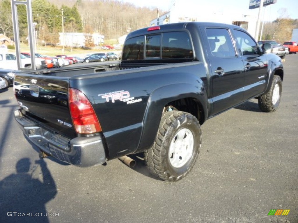 2007 Tacoma V6 SR5 Double Cab 4x4 - Black Sand Pearl / Graphite Gray photo #6