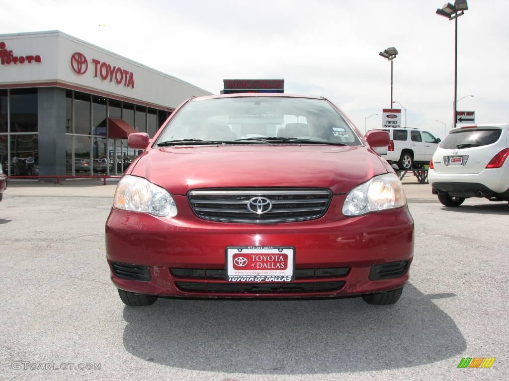 2004 Corolla LE - Impulse Red / Pebble Beige photo #3
