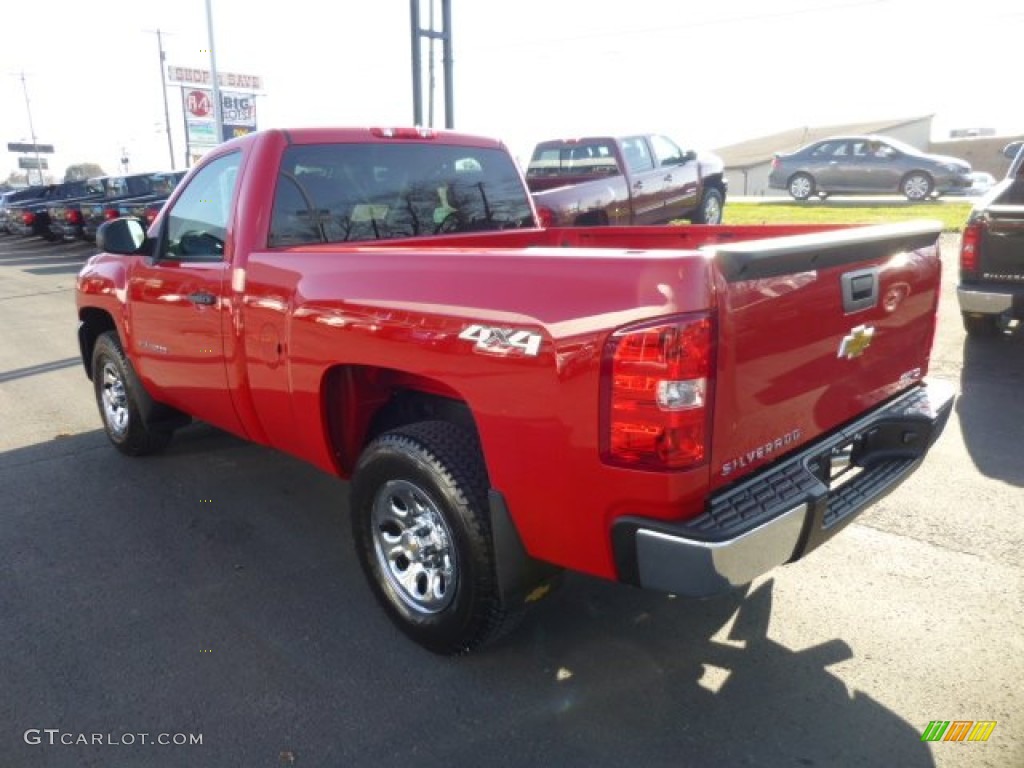 2013 Silverado 1500 Work Truck Regular Cab 4x4 - Victory Red / Dark Titanium photo #5