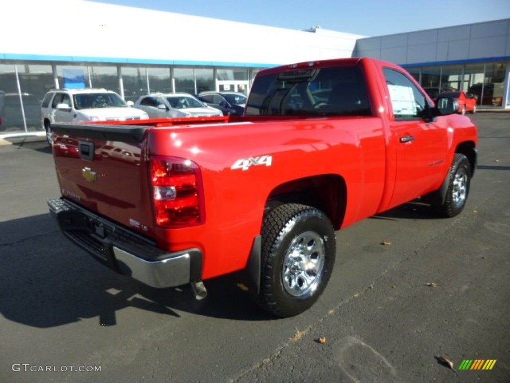 2013 Silverado 1500 Work Truck Regular Cab 4x4 - Victory Red / Dark Titanium photo #7