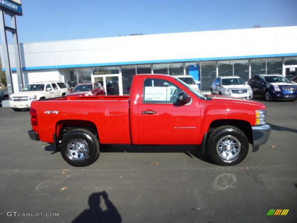 2013 Silverado 1500 Work Truck Regular Cab 4x4 - Victory Red / Dark Titanium photo #8