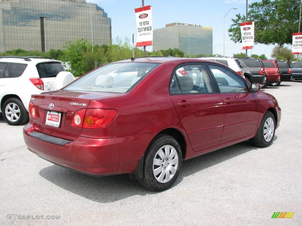 2004 Corolla LE - Impulse Red / Pebble Beige photo #6