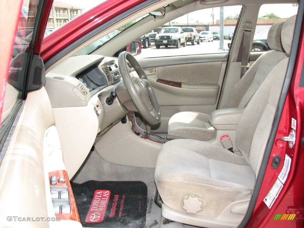 2004 Corolla LE - Impulse Red / Pebble Beige photo #9