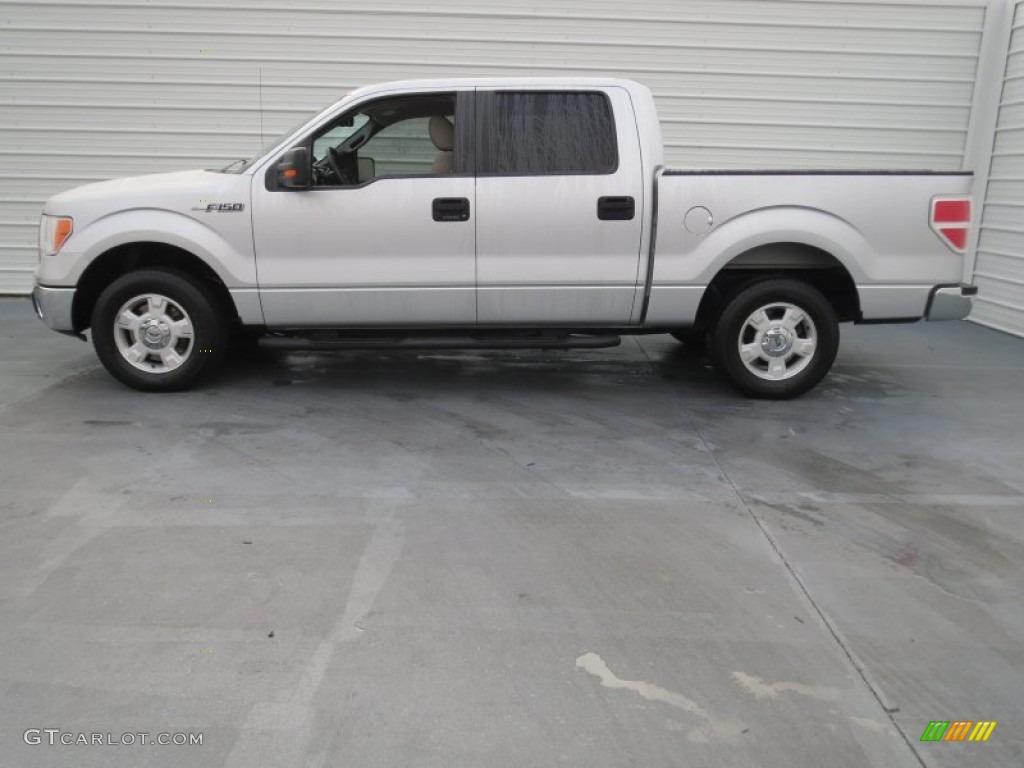 2010 F150 XLT SuperCrew - Ingot Silver Metallic / Medium Stone photo #5