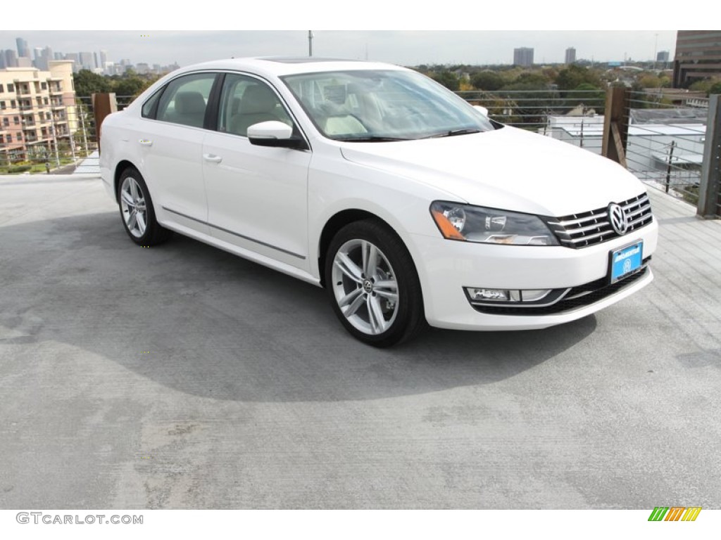 2013 Passat TDI SEL - Candy White / Cornsilk Beige photo #1