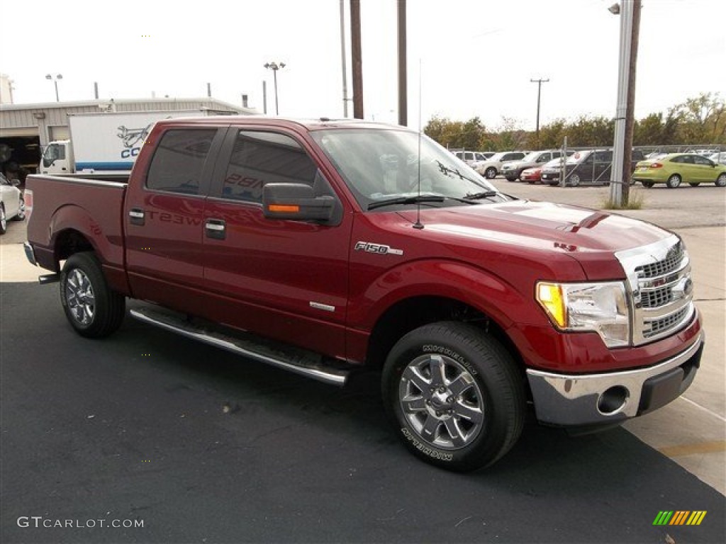 2013 F150 XLT SuperCrew - Ruby Red Metallic / Steel Gray photo #10