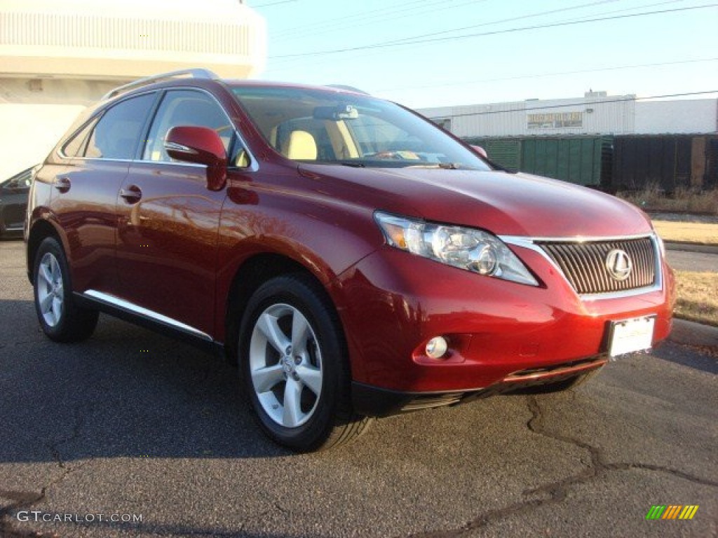 2010 RX 350 AWD - Matador Red Mica / Parchment/Brown Walnut photo #1