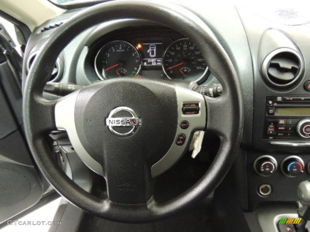2011 Rogue S AWD - Gotham Gray Metallic / Black photo #19
