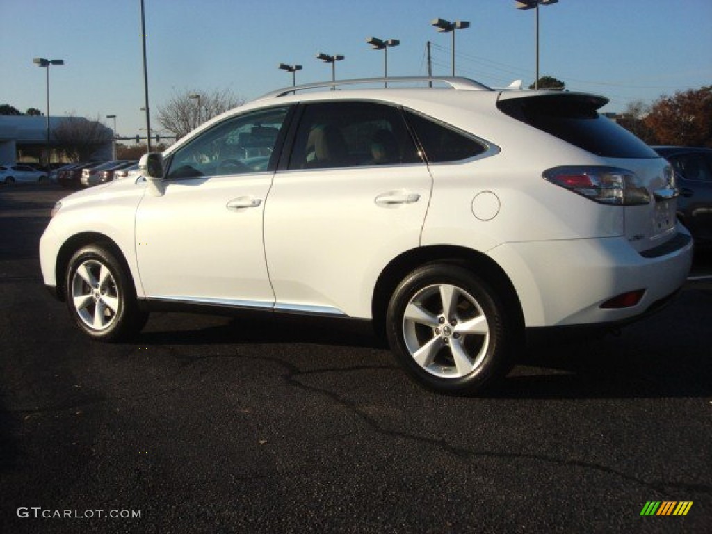 2010 RX 350 AWD - Aurora White Pearl / Parchment/Brown Walnut photo #4