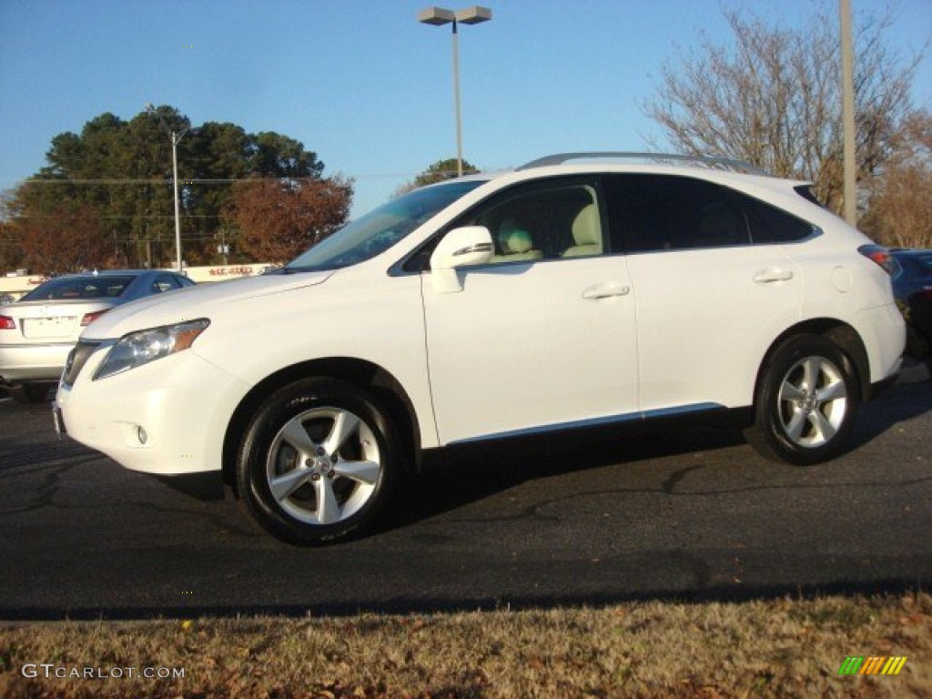 2010 RX 350 AWD - Aurora White Pearl / Parchment/Brown Walnut photo #6