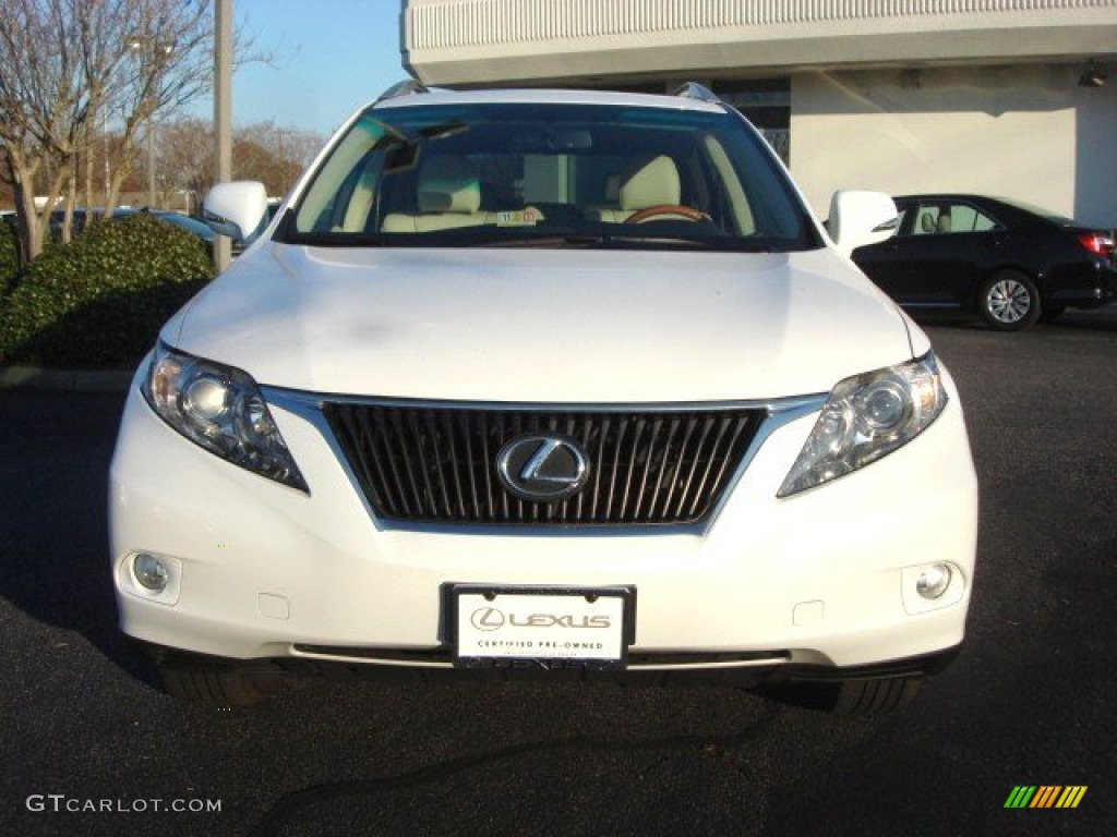 2010 RX 350 AWD - Aurora White Pearl / Parchment/Brown Walnut photo #7