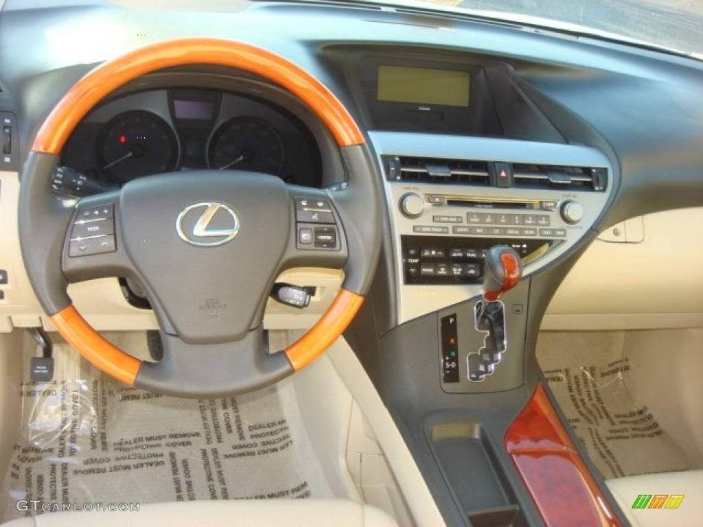 2010 RX 350 AWD - Aurora White Pearl / Parchment/Brown Walnut photo #10