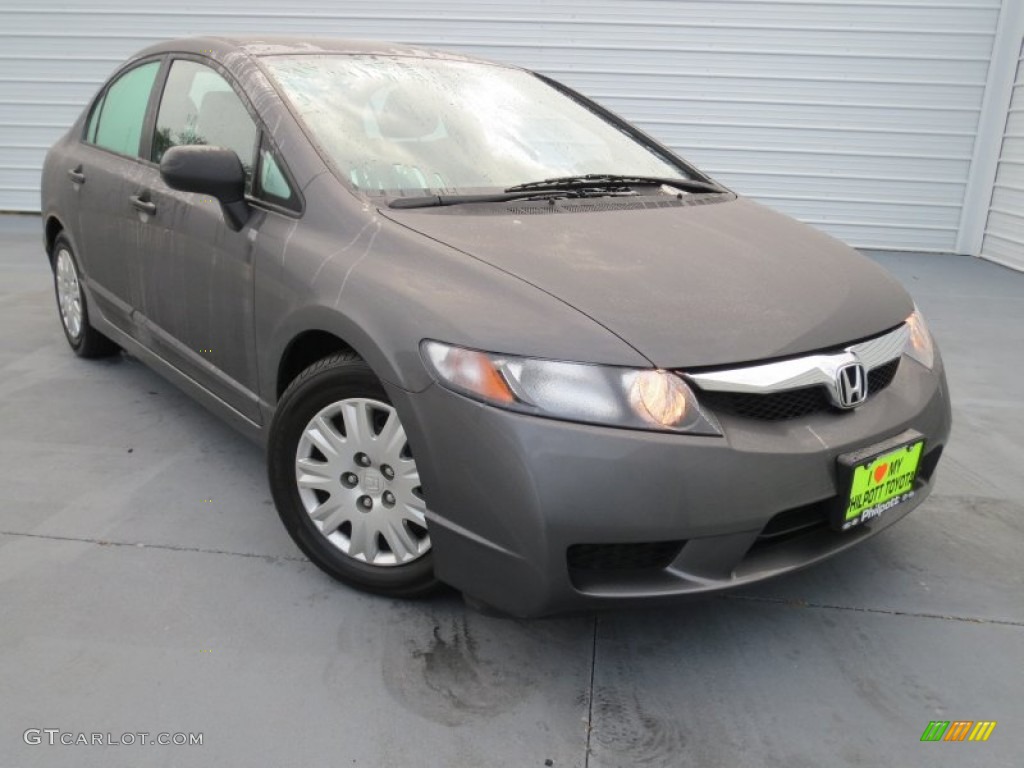 2011 Civic DX-VP Sedan - Polished Metal Metallic / Gray photo #1