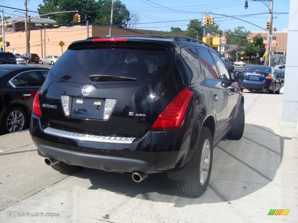 2007 Murano S AWD - Super Black / Charcoal photo #5