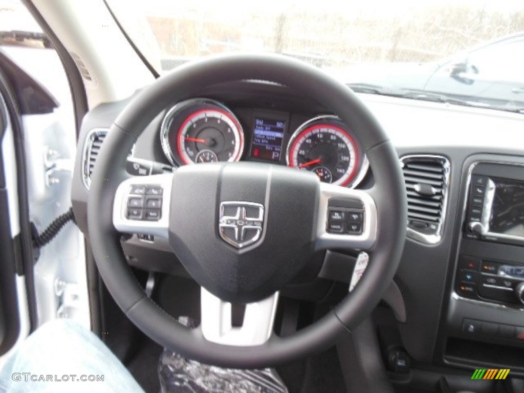 2013 Dodge Durango Rallye AWD Black Steering Wheel Photo #74204352