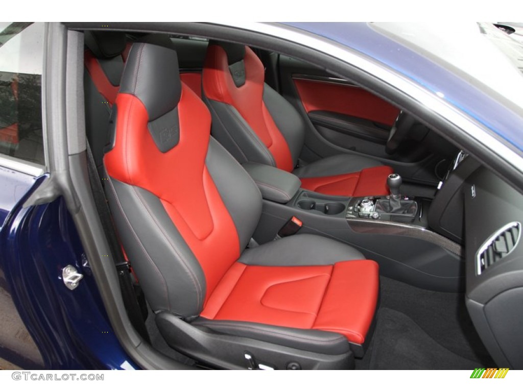 Black/Magma Red Interior 2013 Audi S5 3.0 TFSI quattro Coupe Photo #74204872