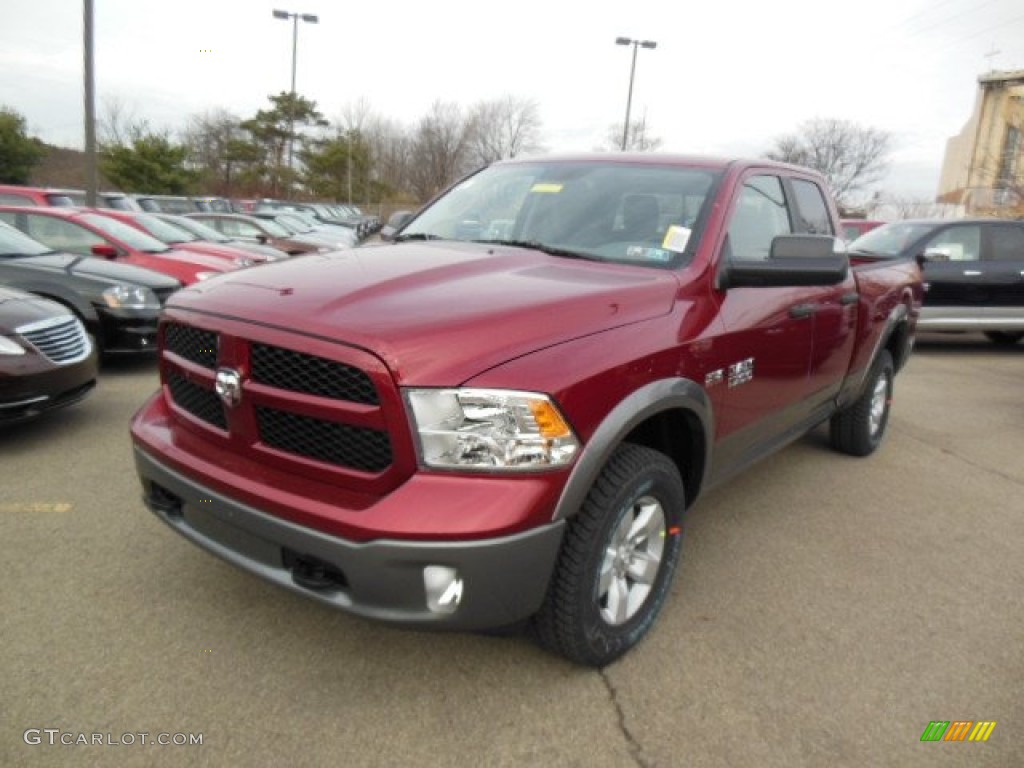 Deep Cherry Red Pearl 2013 Ram 1500 Outdoorsman Quad Cab 4x4 Exterior Photo #74205283