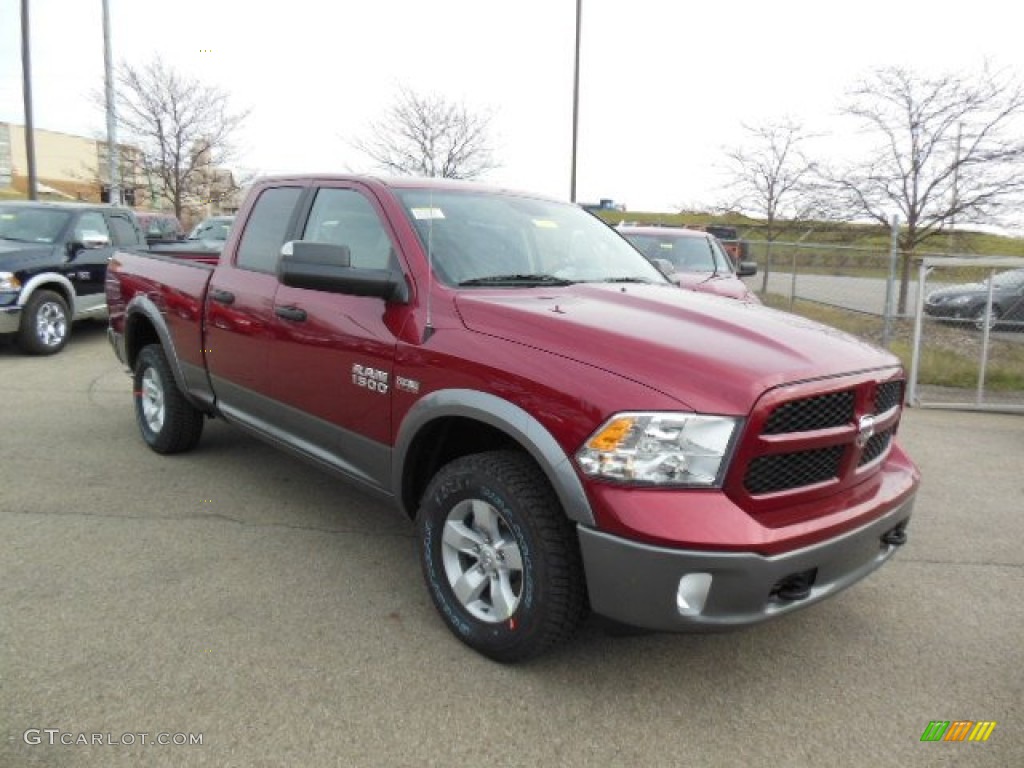 Deep Cherry Red Pearl 2013 Ram 1500 Outdoorsman Quad Cab 4x4 Exterior Photo #74205322