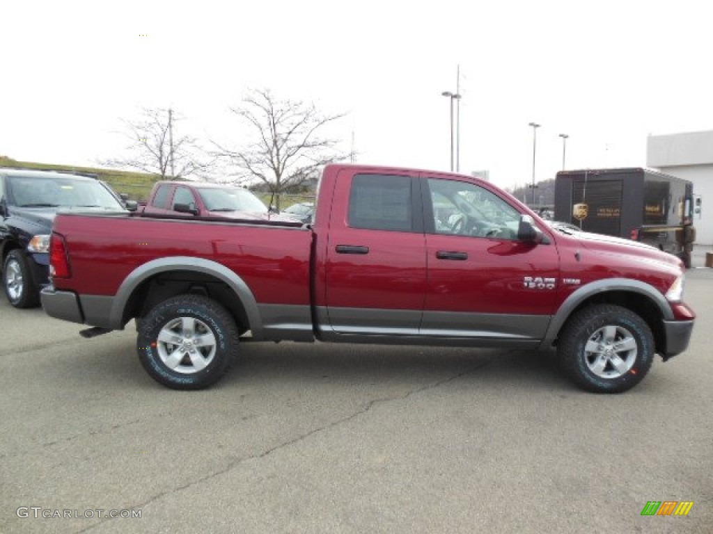 Deep Cherry Red Pearl 2013 Ram 1500 Outdoorsman Quad Cab 4x4 Exterior Photo #74205342