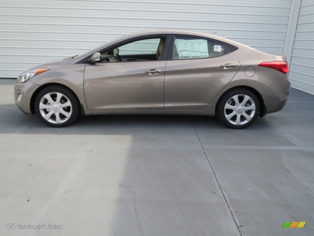 2013 Elantra Limited - Desert Bronze / Beige photo #5