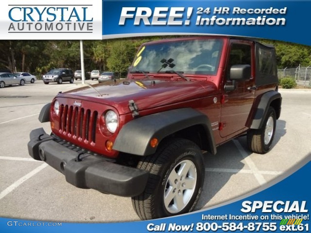 2010 Wrangler Sport 4x4 - Red Rock Crystal Pearl / Dark Slate Gray/Medium Slate Gray photo #1