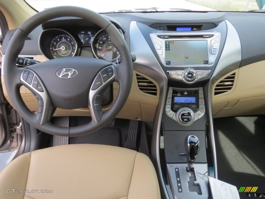 2013 Elantra Limited - Desert Bronze / Beige photo #25