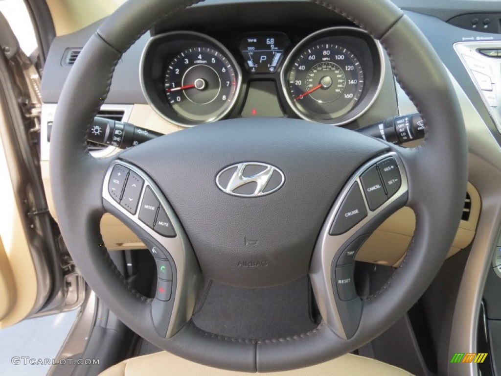 2013 Elantra Limited - Desert Bronze / Beige photo #32