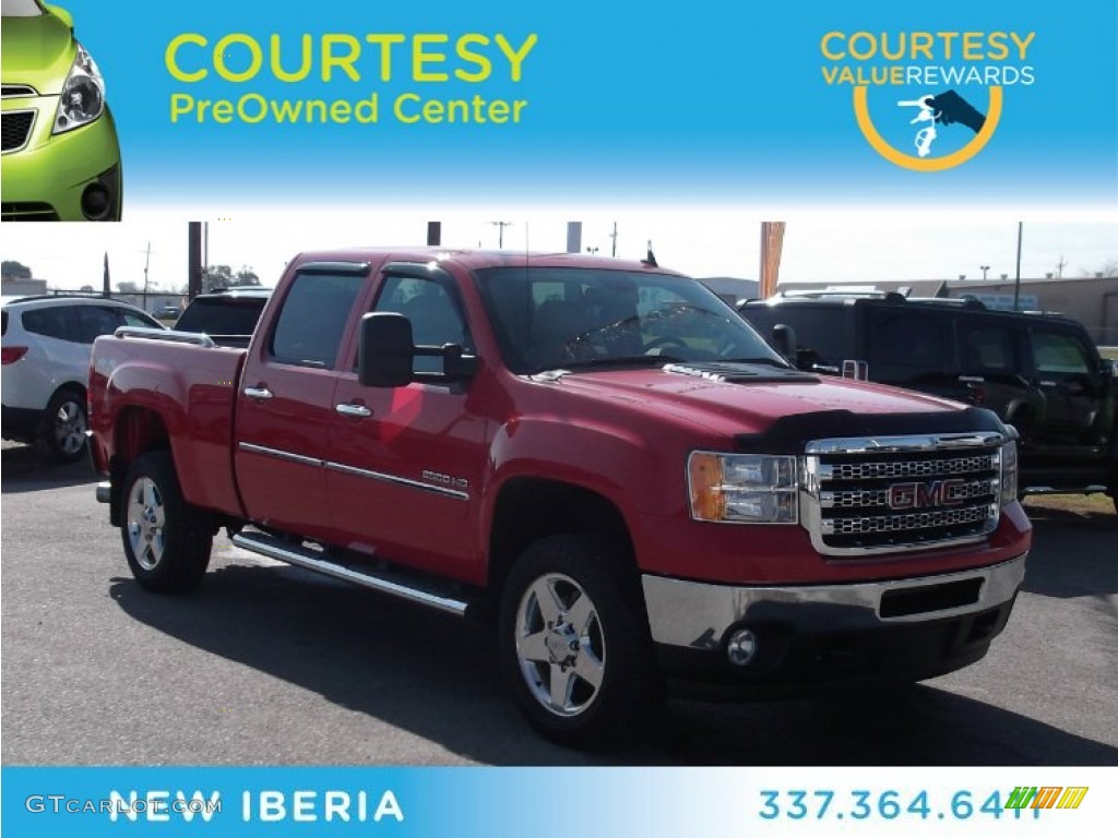 2012 Sierra 2500HD SLE Crew Cab 4x4 - Fire Red / Cocoa/Light Cashmere photo #1