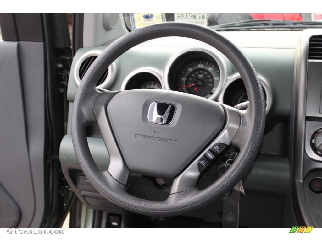 2005 Honda Element EX AWD Gray/Green Steering Wheel Photo #74212025
